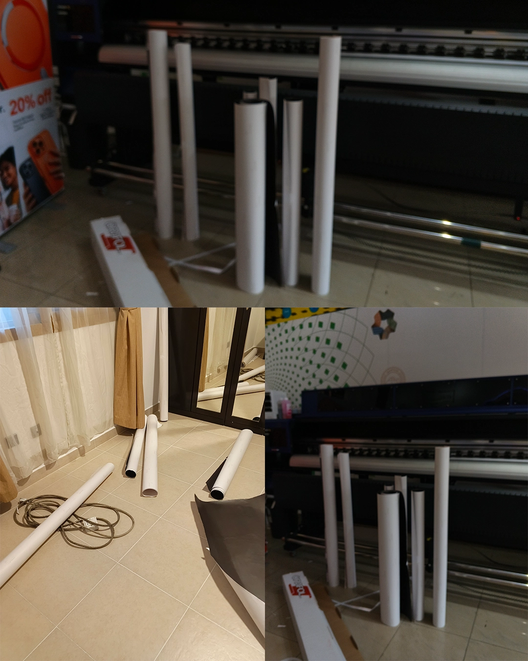 Wall graphics printing and material preparation process in Riyadh