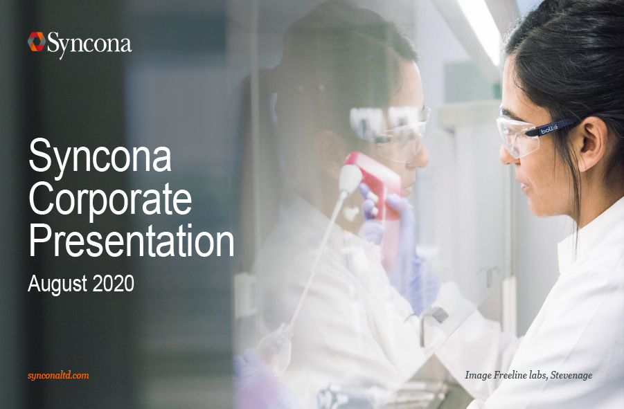 Syncona Corporate Presentation 2020 — Company Profile Design Package
