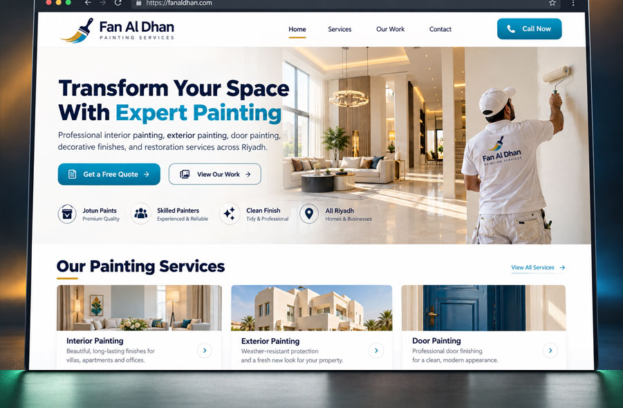Fan Al Dhan painting services website