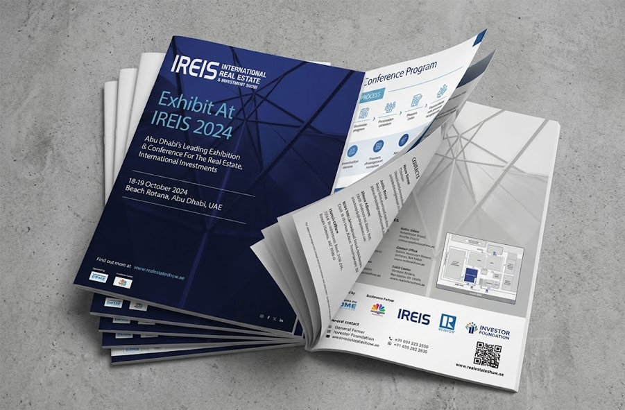 Graphic Design Agency Riyadh Al Malaz — IRIS Real Estate Expo 2024 Brochure
