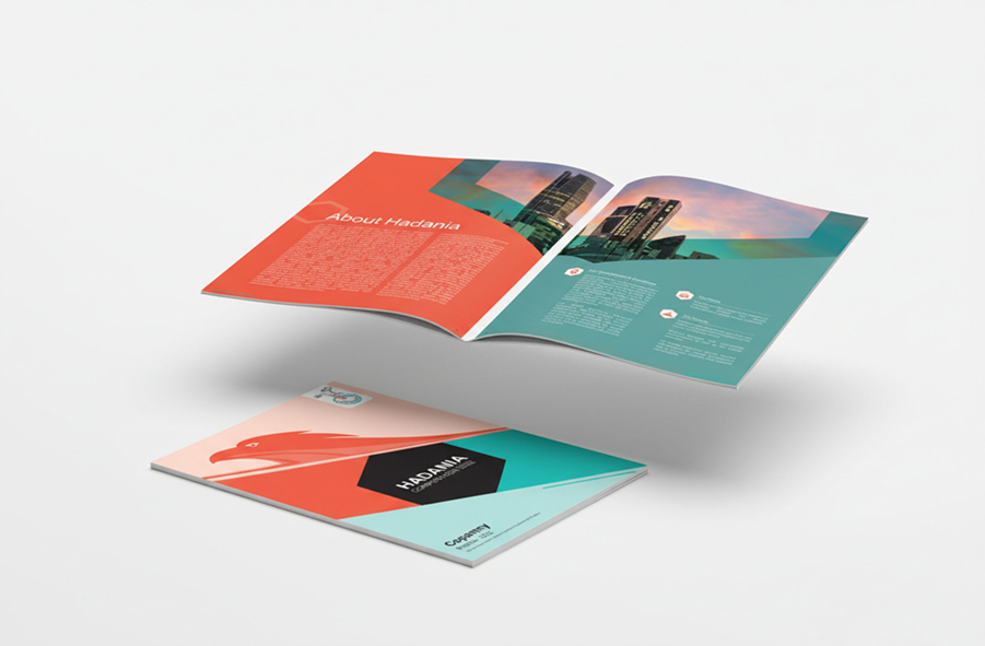 Hadania Communications Company Profile 2025 — Modern Business Brochure Design Riyadh