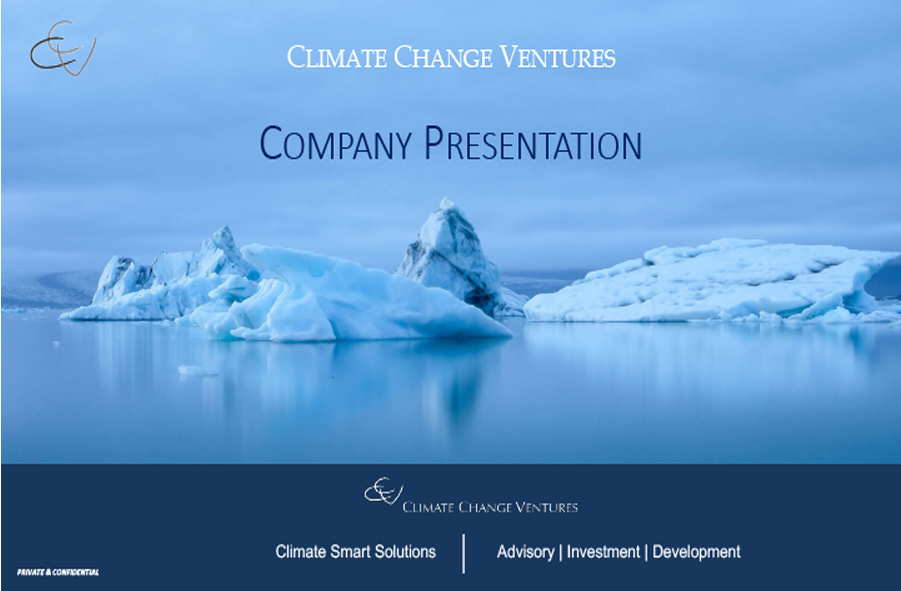 Climate Change Ventures Company Presentation — Rebranding Service Riyadh